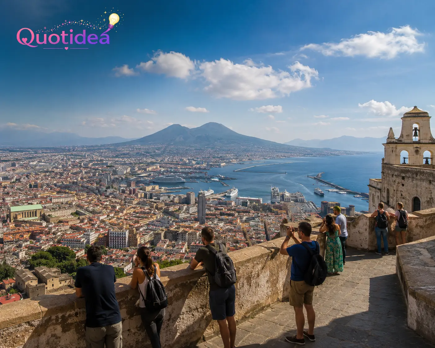 Panorama di Napoli visto dal belvedere di Castel Sant'Elmo