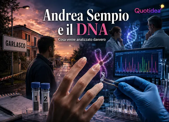 Illustrazione delle analisi sul DNA dei margini ungueali di Chiara Poggi e del confronto con Andrea Sempio