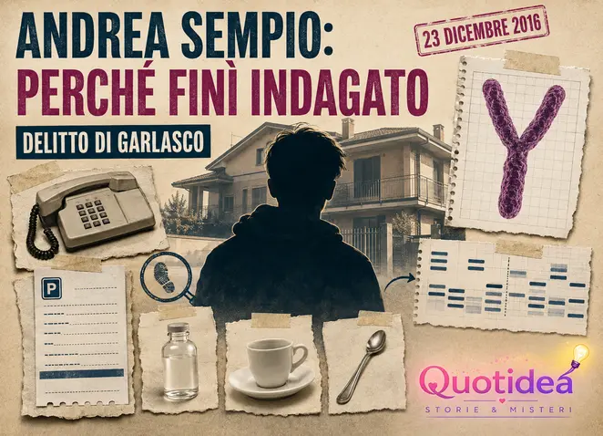 Manifesto investigativo su Andrea Sempio con casa Poggi, scontrino, telefonate, campione biologico e cromosoma Y.