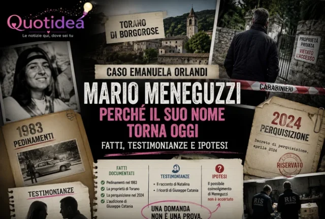 Mario Meneguzzi nel caso Emanuela Orlandi tra pedinamenti, Torano e perquisizione del 2024