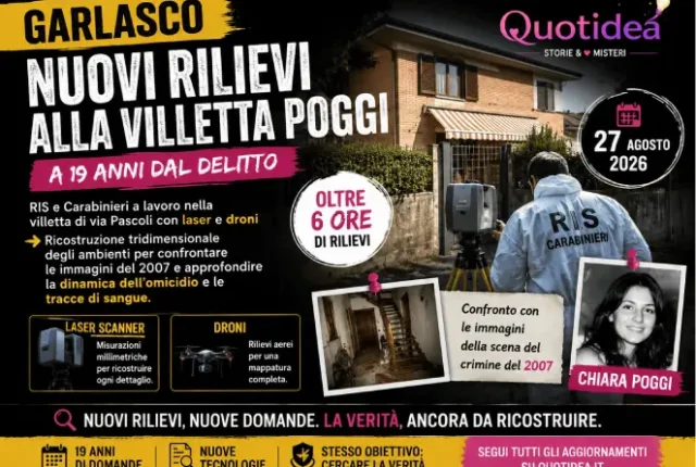 Garlasco, nuovi rilievi nella villetta Poggi con laser scanner