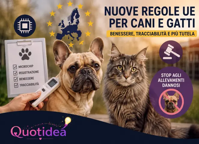 Nuove regole UE 2026 per cani e gatti su microchip, tracciabilità e benessere animale