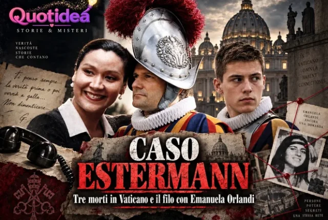 Caso Estermann con Alois Estermann, Gladys Meza Romero e Cédric Tornay davanti al Vaticano, con riferimento a Emanuela Orlandi