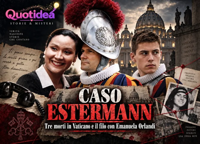 Caso Estermann con Alois Estermann, Gladys Meza Romero e Cédric Tornay davanti al Vaticano, con riferimento a Emanuela Orlandi